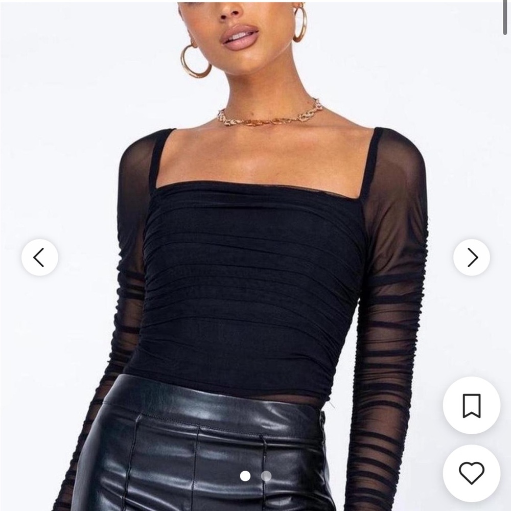 Princess Polly size 8 scrunched mesh bodysuit